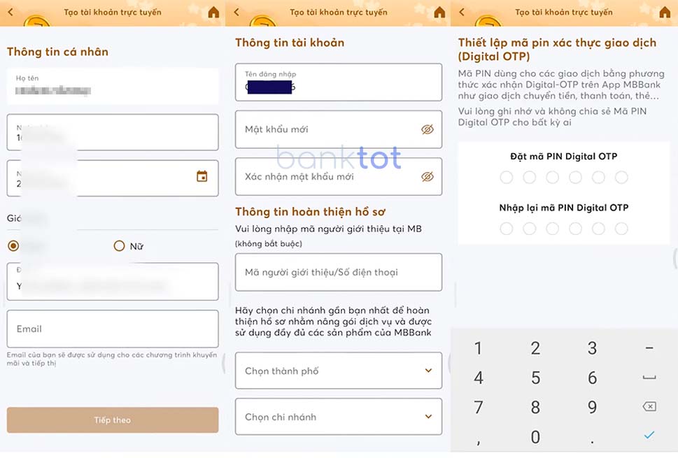 Hướng dẫn mở tài khoản MB Bank online tại nhà